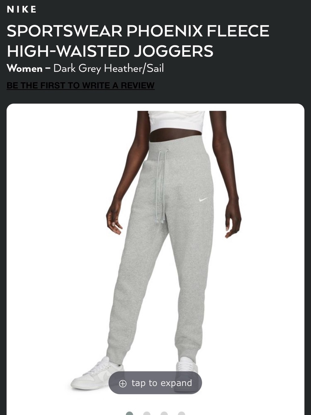 Nike phoenix fleece high-waisted joggers
